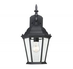Exterior Collections 1-Light Outdoor Wall Lantern in Black