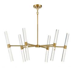 Arlon 12-Light LED Chandelier in Warm Brass