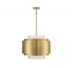 Beacon 4-Light Pendant in Burnished Brass