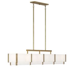 Orleans 8-Light Linear Chandelier in Distressed Gold