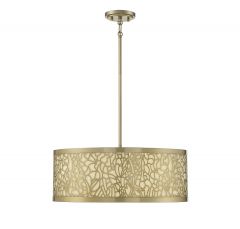 New Haven 4-Light Pendant in Burnished Brass