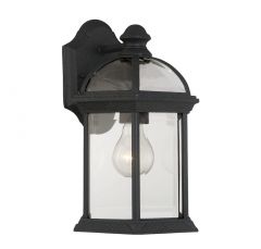 Kensington 1-Light Outdoor Wall Lantern in Textured Black