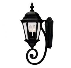 Wakefield 2-Light Outdoor Wall Lantern in Textured Black