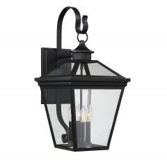 Ellijay 4-Light Outdoor Wall Lantern in Black