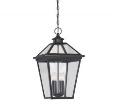 Ellijay 4-Light Outdoor Hanging Lantern in Black