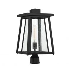 Denver 1-Light Outdoor Post Lantern in Matte Black