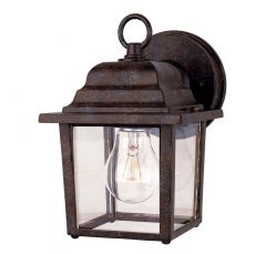 Exterior Collections 1-Light Outdoor Wall Lantern in Rustic Bronze