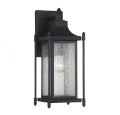 Dunnmore 1-Light Outdoor Wall Lantern in Black