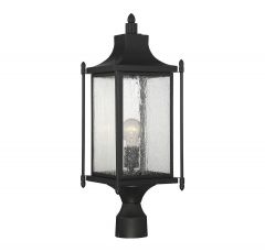 Dunnmore 1-Light Outdoor Post Lantern in Black