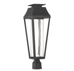 Brookline LED Outdoor Post Lantern in Matte Black