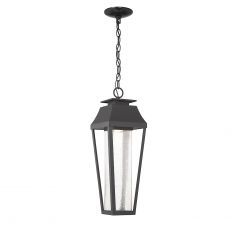 Brookline LED Outdoor Hanging Lantern in Matte Black