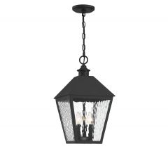 Harrison 3-Light Outdoor Hanging Lantern in Matte Black