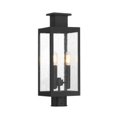 Ascott 3-Light Outdoor Post Lantern in Matte Black