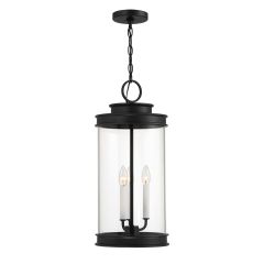 Englewood 3-Light Outdoor Hanging Lantern in Matte Black