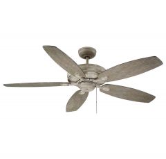 Savoy House 52-COMC-5RV-WH White Fan with Weathered Blades and Light 
