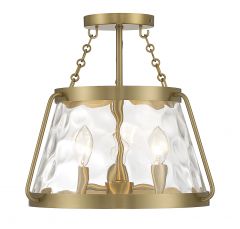 Crawford 3-Light Ceiling Light in Warm Brass
