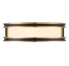 Alberti 4-Light Ceiling Light in Matte Black with Warm Brass Accents