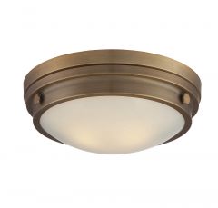 Lucerne 2-Light Ceiling Light in Warm Brass