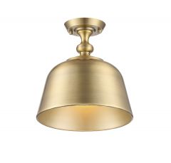Berg 1-Light Ceiling Light in Warm Brass