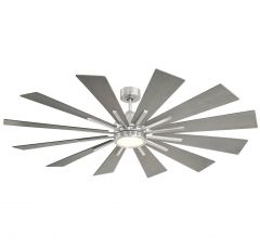 Farmhouse 60" LED Ceiling Fan in Brushed Pewter