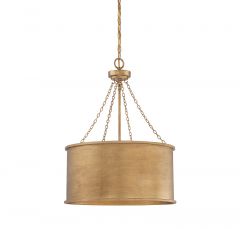 Rochester 4-Light Pendant in Gold Patina
