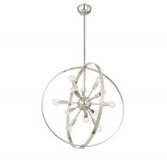 Marly 12-Light Chandelier in Polished Nickel