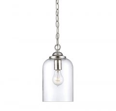 Bally 1-Light Pendant in Polished Nickel