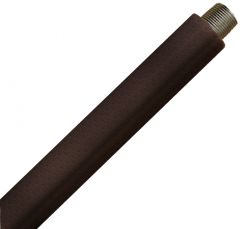 12" Extension Rod in Dark Wood with Guilded Bronze