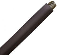 12" Extension Rod in Matte Black with Gold Highlights