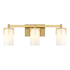 Caldwell 3-Light Bathroom Vanity Light in Warm Brass