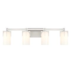 Caldwell 4-Light Bathroom Vanity Light in Satin Nickel