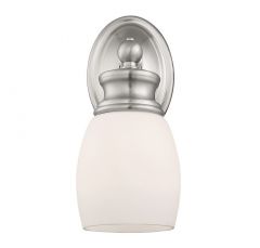 Elise 1-Light Wall Sconce in Satin Nickel