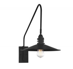 Wheaton 1-Light Adjustable Wall Sconce in Matte Black