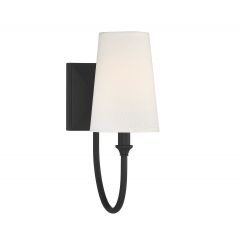 Cameron 1-Light Wall Sconce in Matte Black