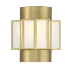 Gideon 2-Light Wall Sconce in Warm Brass
