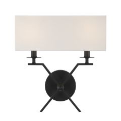 Arondale 2-Light Wall Sconce in Matte Black