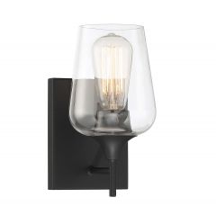 Octave 1-Light Wall Sconce in Matte Black