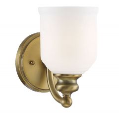 Melrose 1-Light Wall Sconce in Warm Brass