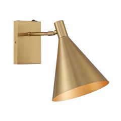 Pharos 1-Light Adjustable Wall Sconce in Noble Brass by Breegan Jane