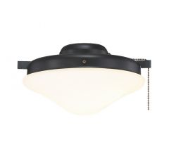 2-Light Fan Light Kit in Flat Black