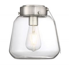 1-Light Fan Light Kit in Satin Nickel
