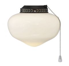 1-Light Fan Light Kit in Flat Black
