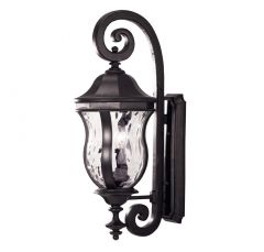 Monticello 3-Light Outdoor Wall Lantern in Black