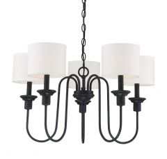 5-Light Chandelier in Aged Iron