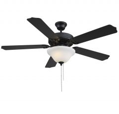 52" 2-Light Ceiling Fan in Matte Black
