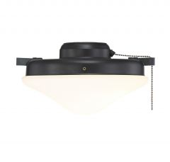 2-Light Fan Light Kit in Matte Black