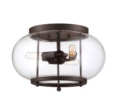 3-Light Outdoor Ceiling Light in Oil Rubbed Bronze