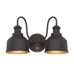 2-Light Outdoor Wall Lantern in Oil Rubbed Bronze