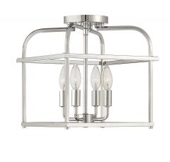 4-Light Ceiling Light in Polished Nickel
