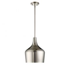 1-Light Pendant in Polished Nickel